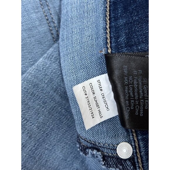 Liverpool Los Angeles Womens Denim Skirt Plus Sz 18W Blue Stretch Denim at Knee - Picture 6 of 8